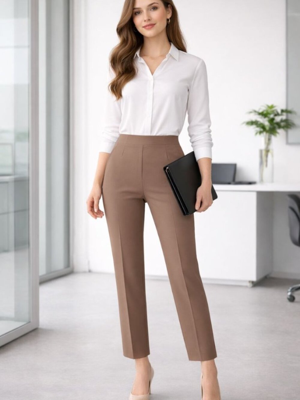 Seductive German Premium Pants Brown EU 40